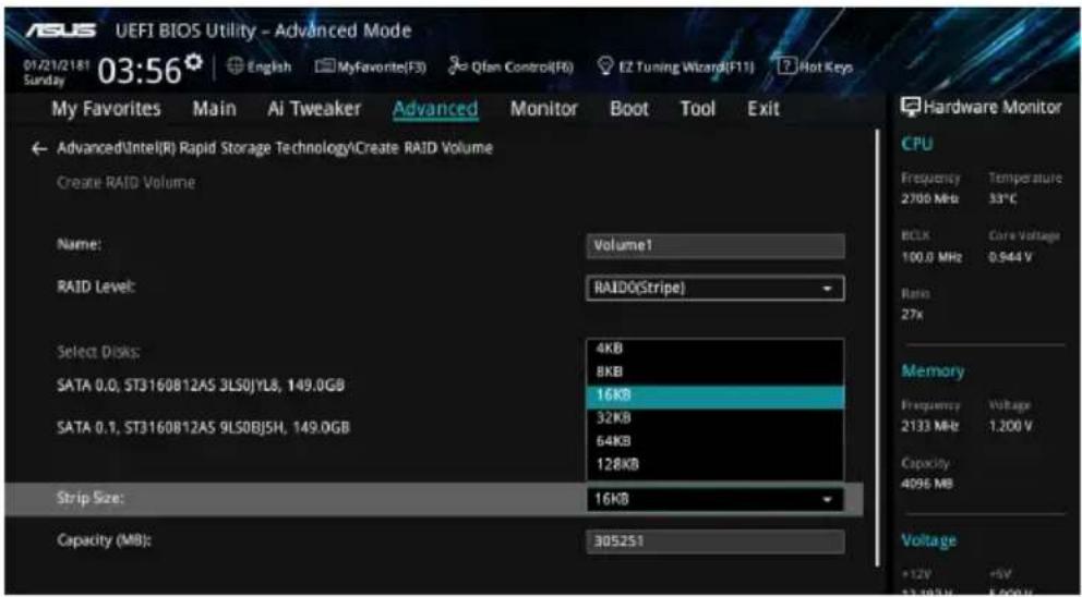 ASUS WS X299 SAGE - Creating a RAID set - 4