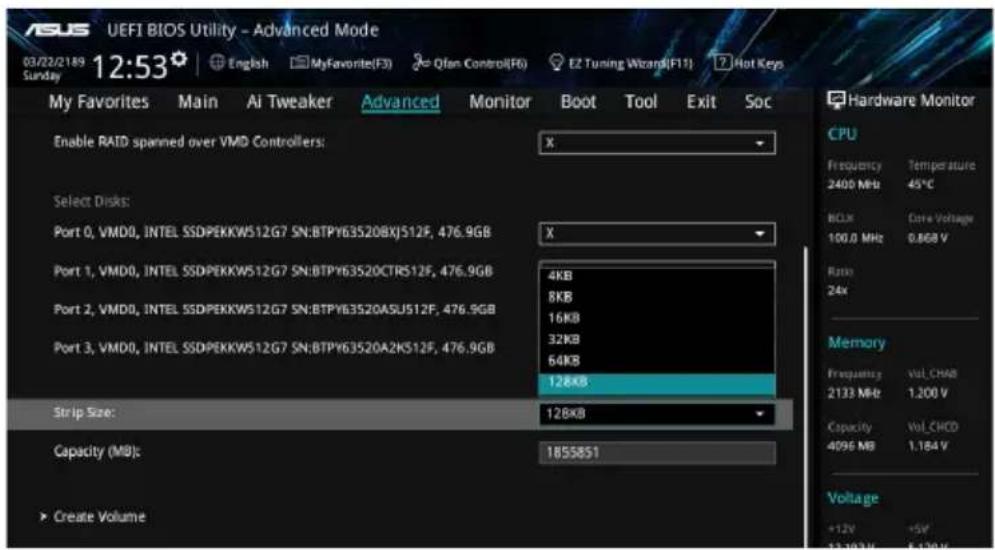 ASUS WS X299 SAGE - Creating a RAID set - 4