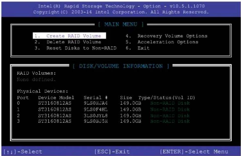 ASUS WS X299 SAGE - Intel® Rapid Storage Technology Option ROM utility - 1