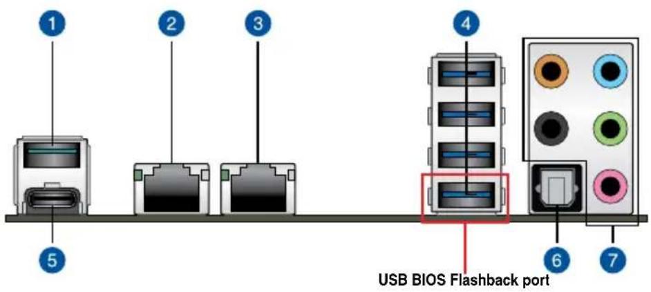 ASUS WS X299 SAGE - Rear I/O connection - 1