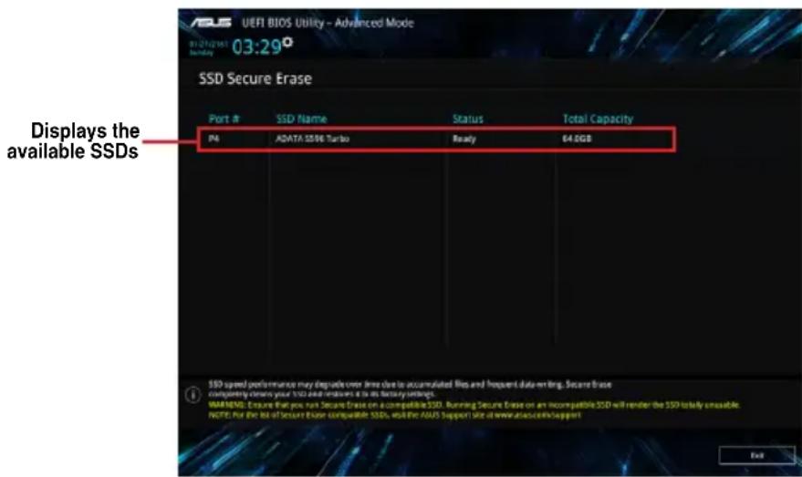 ASUS WS X299 SAGE - Secure Erase - 4