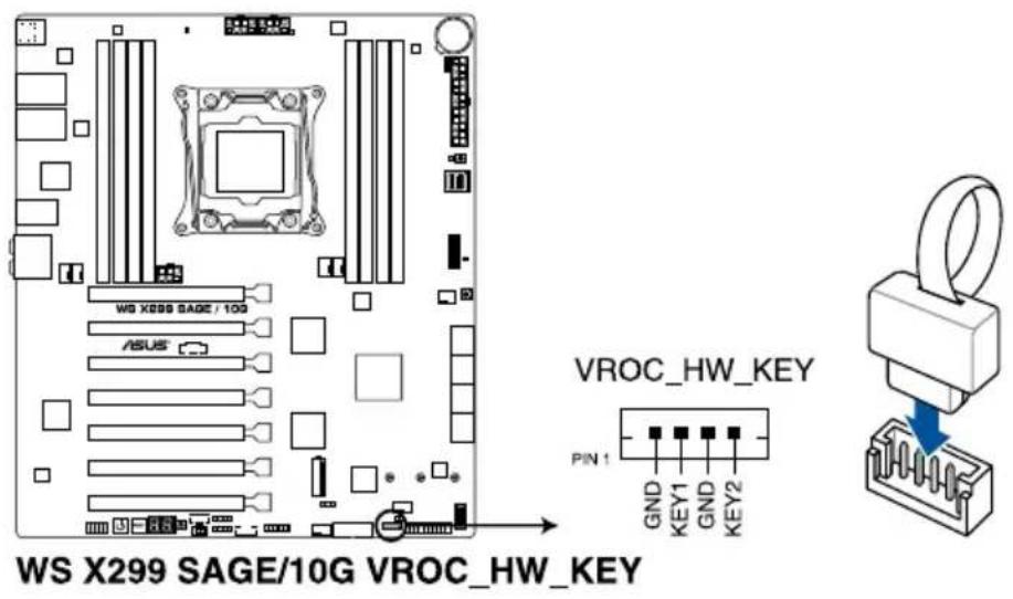 ASUS WS X299 SAGE - VROC\_HW\_KEY connector (4-pin VROC\_HW\_KEY) - 1