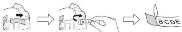 BROTHER P-Touch M95 - ▶Removing the Label Backing - 1