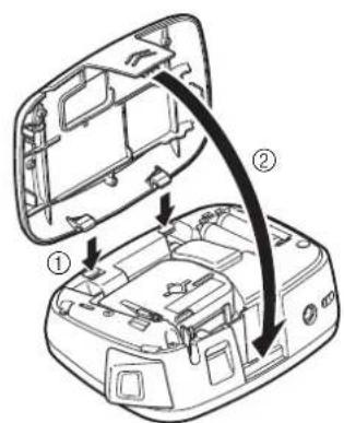 Diagram of a car hood with labeled parts and directional arrow indicating assembly or movement
