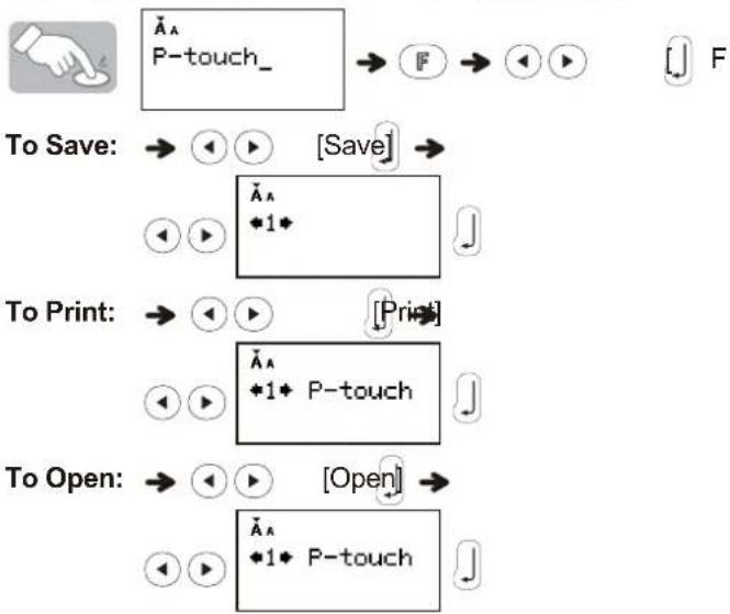 BROTHER P-Touch M95 - ▶ Memory ( + ) 7 U - 1