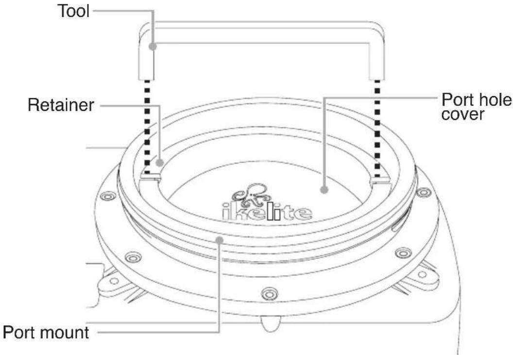 Ikelite 200DL - Removing the Port Hole Cover - 1