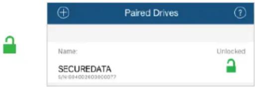 SecureData SecureDrive BT - Locking without Unplugging from the Computer - 3