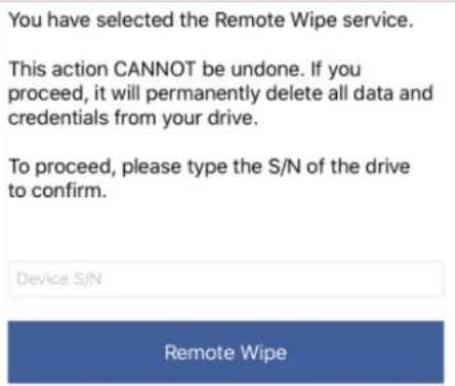 SecureData SecureDrive BT - Activating Remote Wipe if you lost your Drive - 3