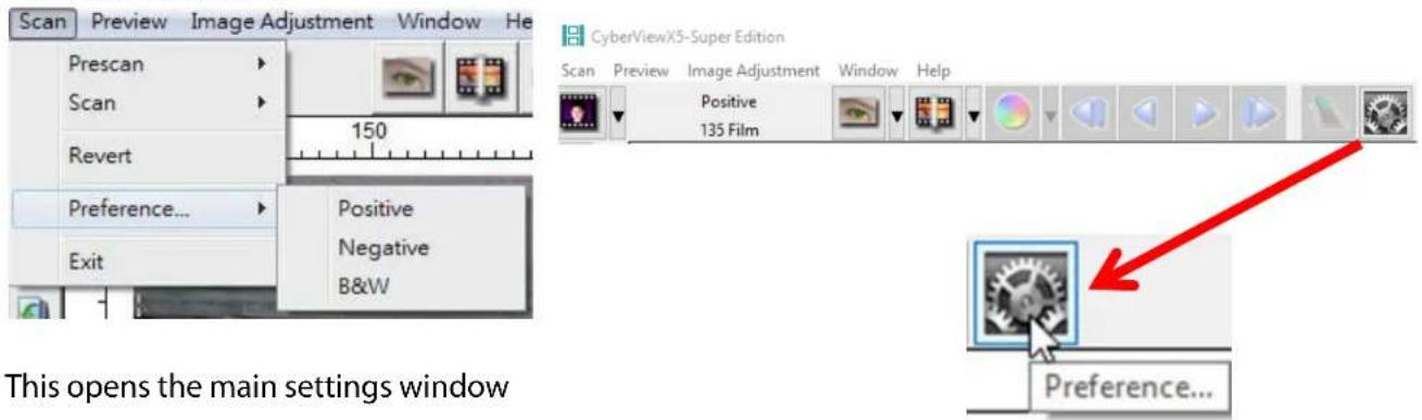 Pacific Image Prime Film XAs - Set Scan Preferences - 1