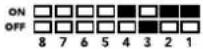 Blackmagic Design Mini Converter - Chave 4, 3, 2 e 1 - SYNC REF FORMAT BIT 3, 2, 1 e 0 - 8
