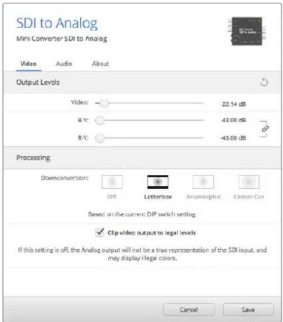 Blackmagic Design Mini Converter - Paramètres du blackmagic converters setup - 1