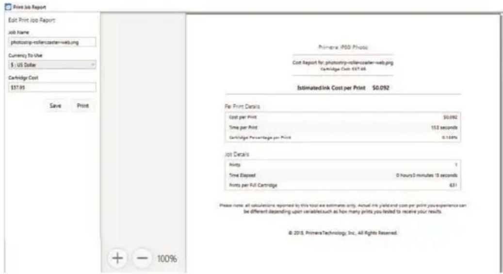 PRIMERA Impressa IP60 - USING THE COST ESTIMATOR - 2
