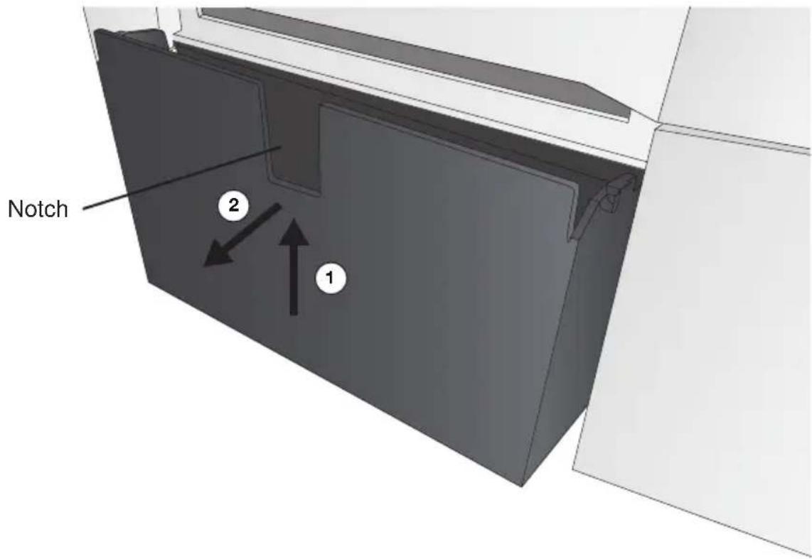 PRIMERA Impressa IP60 - INSTALLING/REMOVING THE CUT WASTE BIN - 1