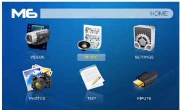 AAXA Technologies M6 - Main Menu - 1