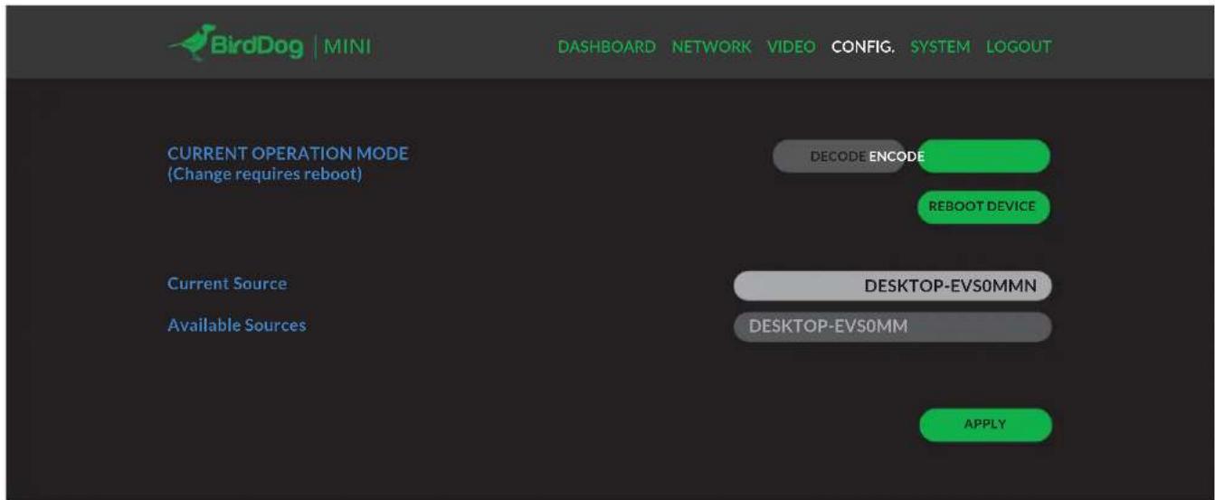 BirdDog Mini - Changing modes from NDI Encoder to NDI Decoder - 1
