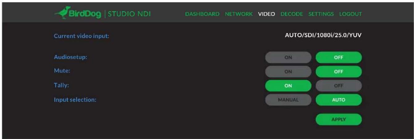 BirdDog Studio NDI - Tally border overlay on loop - 1