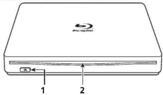 PIONEER BDR-XS07UHD - Fente de chargement du disque - 1