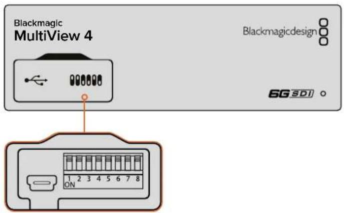 Blackmagic Design MultiView 4 HD - Changing Settings using Switches - 1