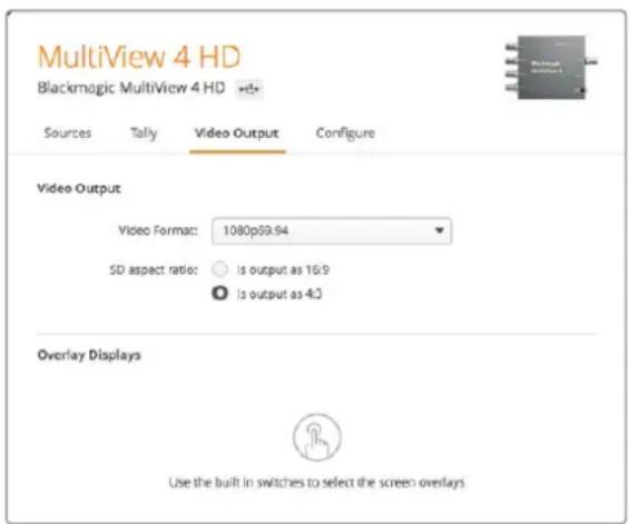 Blackmagic Design MultiView 4 HD - SD Aspect Ratio - 1