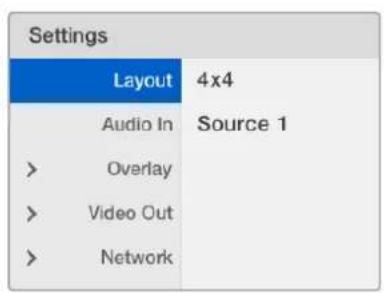 Blackmagic Design MultiView 4 HD - Setting your Layout on Blackmagic MultiView 16 - 2