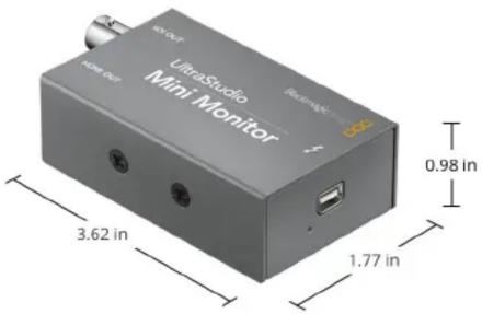 UltraStudio Mini Monitor 3.62 in 1.77 in 0.98 in