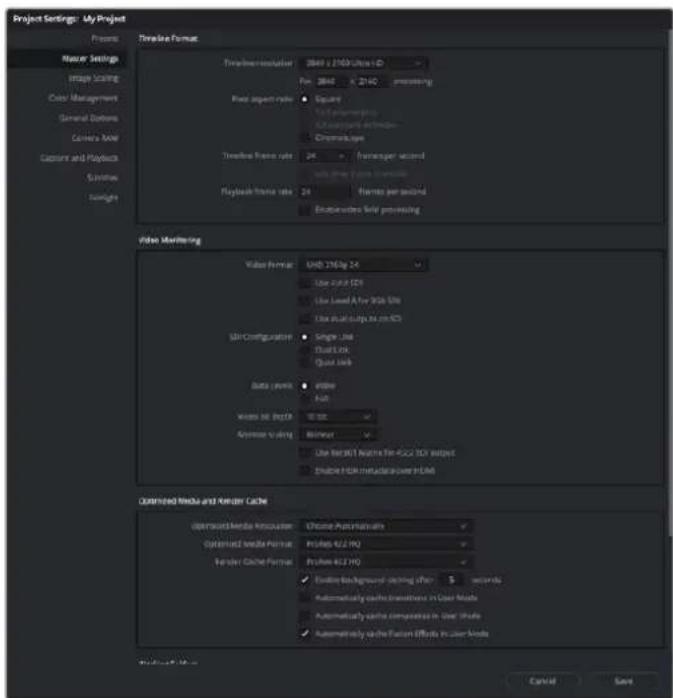 Project Settings: My Project Present Timeline Format Timeline constant 2860 x 2160 Ultra-1 D For: 3800 x 2140 processing Post object ratio: Square Use Object Ratio: AutoOutput AutoOutput Definition: Chromosome, type Timeline frame rate: 24 frames per second Playback frame rate: 24 frames per second Enable rows final processing Video Monitoring Value Format: USD 216.5g X4 Use Global I/O Use Level A for Audio I/O Use dual output on I/O SIR Configuration: Single Line Dual Link Quad Link Data points: video Full Views at depth: 0.00 Sequence using: Linear Use Record Data File-SCI I/O wire Enable HDR metadata power (I/O) Controlled Media and Radio Cache Openband Media Allocation: Universe Annotationals Optimized Media Format: Profiles 4/2 (M) Vertical Channel Format: Profiles 4/2 (M) Enable background closing after seconds Automatically cache transitions in User Mode Automatically cache comparison in User Mode Automatically use the Faction Effects in User Mode Cancel Save