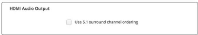 HDMI Audio Output Use 5.1 surround channel ordering
