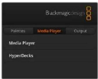 Blackmagicdesign Palettes Media Player Output Media Player HyperDecks