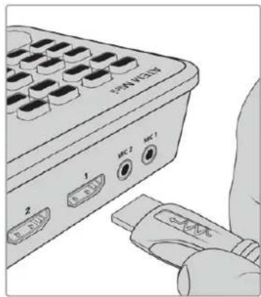 Blackmagic Design ATEM 2 - ビデオソースを接 続 - 1