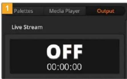 1 Palettes Media Player Output Live Stream OFF 00:00:00