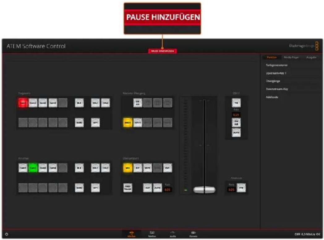 PAUSE HINZUFÜGEN ATEM Software Control MALE HINZUFÜGEN Blackmapodrags Function Media Page Angular Farfageneratoren Upstream-Key 1 Übergänge Downstream-Key Abfallrate Programme Gross Cash Cash BLK COL1 COL3 Cash AP1 Macheter/Übergung GIR AM BAS CFV E Qot f TE Auto S25 Air Air AUTO Air traffic Gross Cash Cash BLK COL1 COL3 Cash AP1 Übertrags f WIP WINN EVI PREY TRADE OUT AUTO Auto B25 Anzahlte Auto FTS OFF 0,0 Mb/s OK