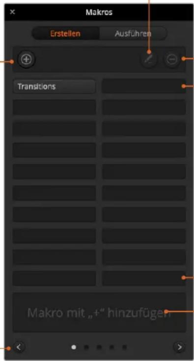 Makros Erstellen Ausführen Transitions Makro mit „+“ hinzufügen