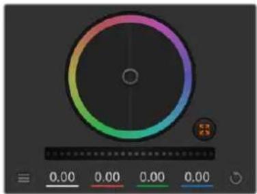 Digital color picker interface showing a circular progress gauge with sliders and numeric input fields