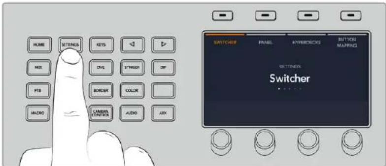 HOME SETTENSUS KEYS MIX DVG STRINGER DIP PTS BORDER COLOR MACRO CAMBRIL CONTROL AUDIO ASX SWITCHER PANEL HYPERICKS BUTTON MAPPING SETTINGS: Switcher
