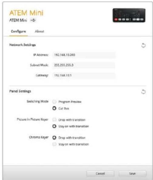Blackmagic Design ATEM 2 - Ändern der Netzwerkeinstellungen des ATEM Mini - 1