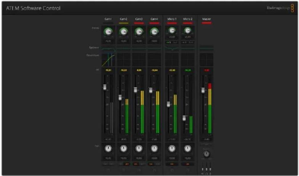 Blackmagic Design ATEM 2 - Réalisé le mixage audio à l'aide des commandes fairlight avancées - 1