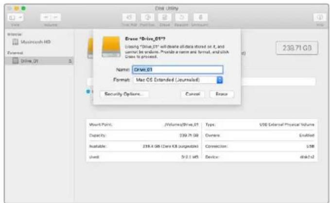 Blackmagic Design ATEM 2 - Formatieren von Datenträgern auf Mac - 1