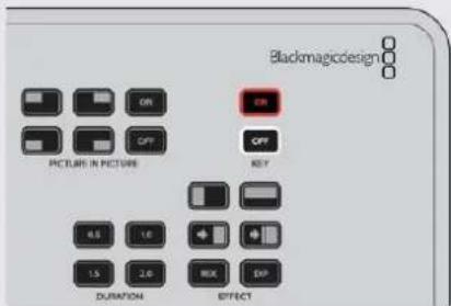Blackmagicdesign ON OFF PICTURE IN PICTURE OFF KEY 4.5 1.0 1.5 2.0 DURATION EFFECT OK EXP