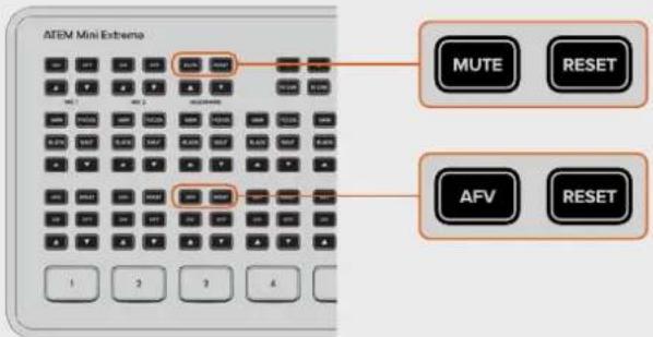 ATEM Mini Extreme MUTE RESET AFV RESET