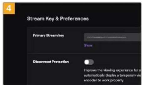 Blackmagic Design ATEM 2 - Configurer les paramètres pour twitch : - 4