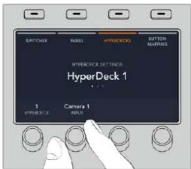 SWITCHER LABEL HYPERECKS BUTTON MAPKINS HYPERECKS SETTINGS HyperDeck 1 ... 1 Camera 1 HYPERECKS INPUT