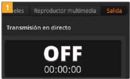 1 Meles Reproductor multimedia Salida Transmisión en directo OFF 00:00:00