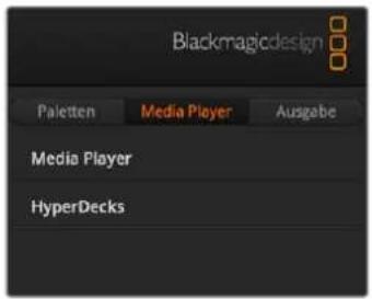 Blackmagicdesign Paletten Media Player Ausgabe Media Player HyperDecks
