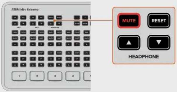 ATEM Mini Extreme MUTE RESET HEADPHONE 1 2 3 4