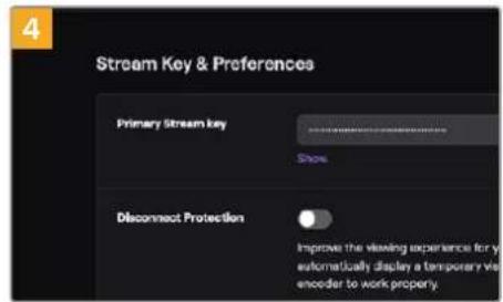 Blackmagic Design ATEM 2 - Para configurar los ajustes en la plataforma Twitch: - 4
