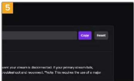 5 Copy Reset Event your stream is disconnected. If your primary stream fails, redundeshoot and recontext. *Note: This requires the use of a major