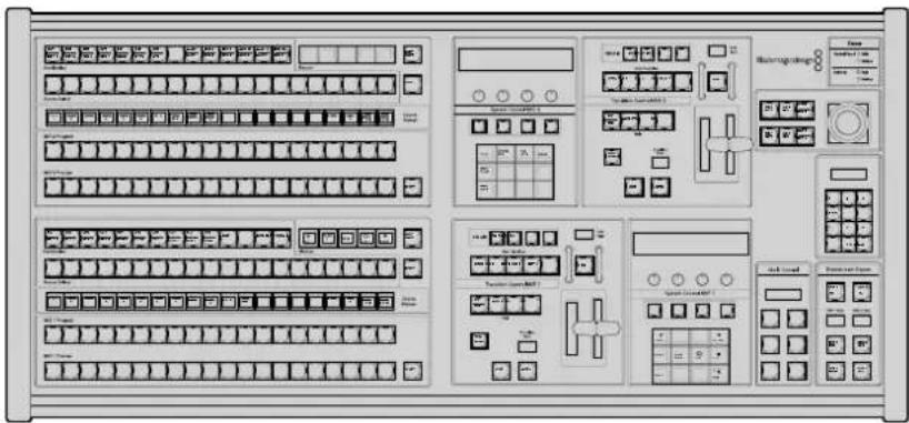 Control panel interface with labeled buttons, function keys, and display screens