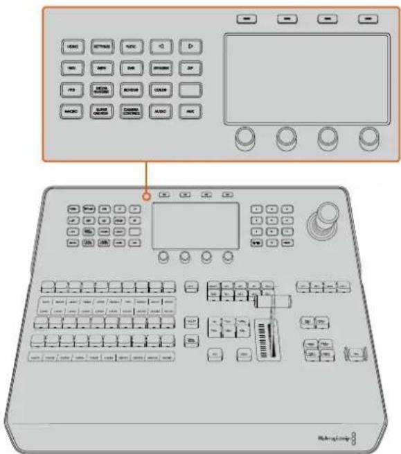 Diagram of a vintage computer control panel with labeled buttons and display screen, showing various function keys and function keys.