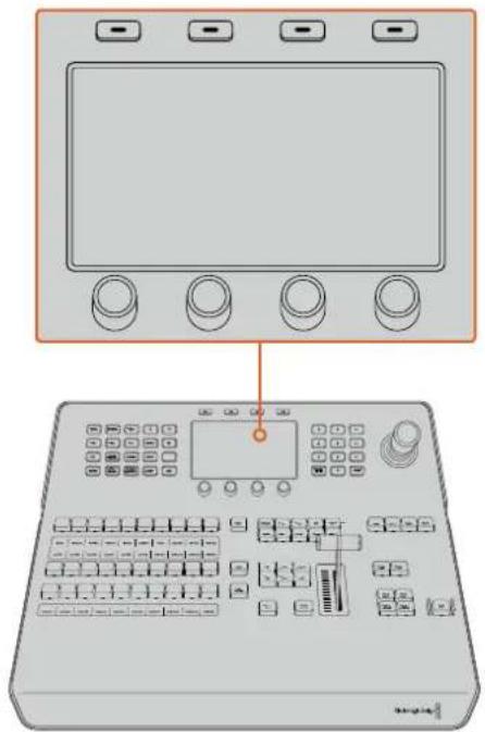 Diagram showing front panel and internal control panel with labeled buttons and a central display