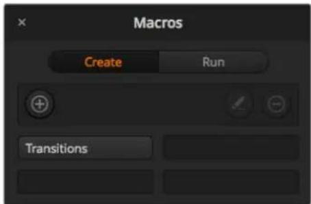 Macros Create Run Transitions